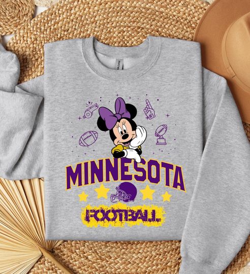 Discover Minnesota Football Minnie Mouse Sweatshirt: Game Day Crewneck