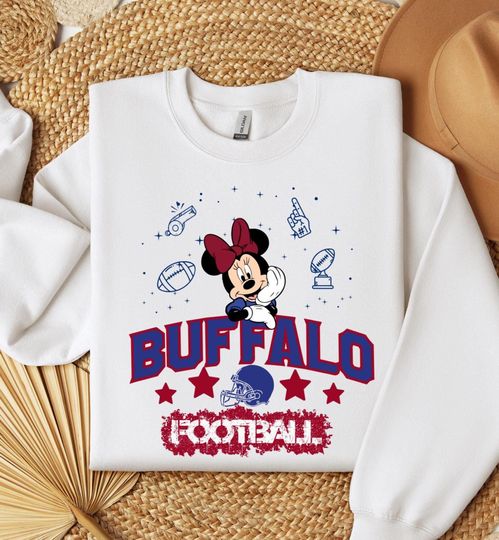 Discover Buffalo Football Minnie Mouse Sweatshirt: Game Day Crewneck