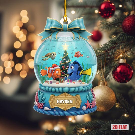 Custom Finding Nemo Christmas Ornament, Personalized Nemo Dory Ornament, Nemo Fish Xmas Ornament Keepsake For Son Daughter, Nemo Ornament