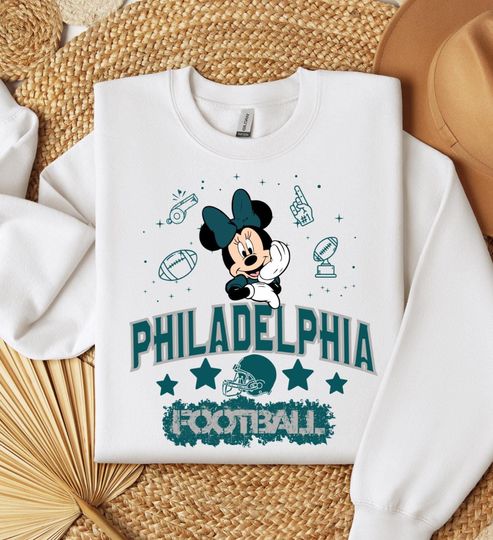 Discover Philadelphia Football Minnie Mouse Sweatshirt: Game Day Crewneck
