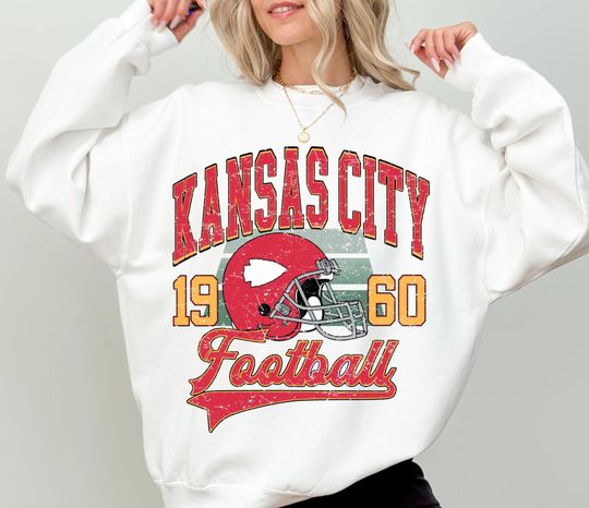 Discover Kansas City Sweatshirt,Kansas City Football Shirt, Retro Kansas City , Kansas City Gifts,Football Shirt for Women and Men, Football Gift