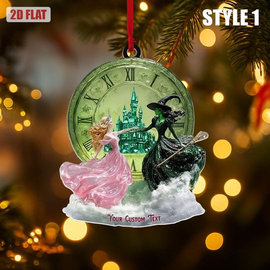 Wicked For Good Bestie Acrylic Ornament, Glinda And Elphaba Best Friend Gift, Changed For Good, The Girl In The Bubble Gift, Witch Ornament