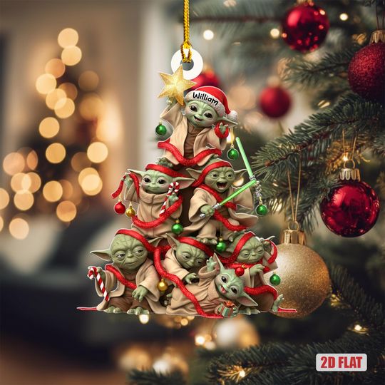 Discover Custom Baby Yoda Ornament, Baby's First Christmas Ornament, Grogu Star Wars Ornament, Baby Yoda Ornament 2025, Yoda First Christmas Gift