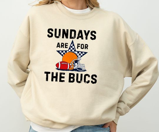 Discover Sundays Are For Tampa Bay Football Retro Style Sweatshirt, Florida Game Day Apparel, Graphic Tee, Tailgate Outfit, Sports Fan Gift