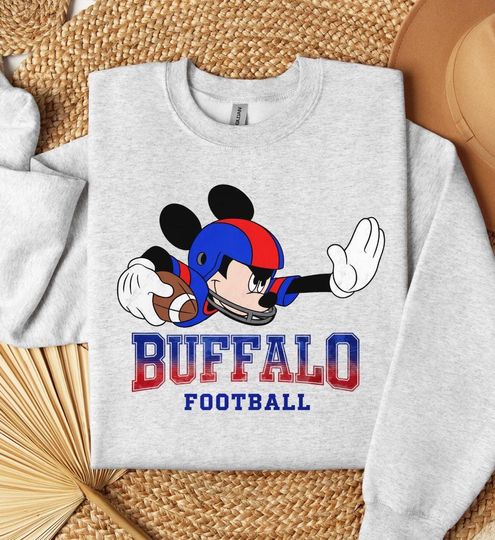 Discover Buffalo Football Mickey Mouse Sweatshirt: Game Day Tailgate Crewneck