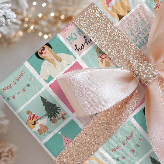 Discover Christmas Taylorr Gift Wrapping Paper: Holiday Xmas Gift Wrap