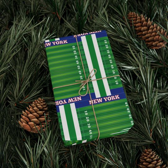 New York Football Wrapping Papers, New York Football Gift Wrap Paper, Sports Gift Wrap, Team fan Wrapping Sheets, Game Day Paper, Sports Fan