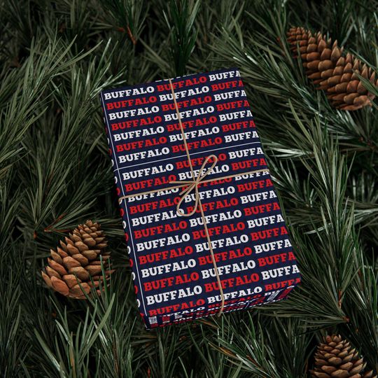 Buffalo Football Gift Wrap: Sports Fan Wrapping Paper