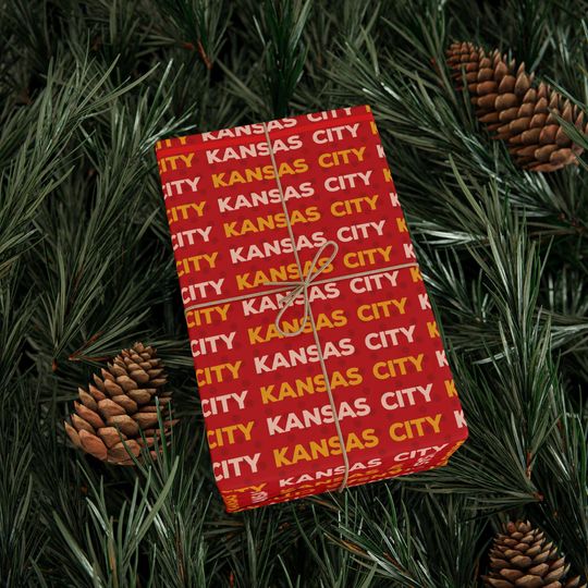 Discover Kansas City Football Gift Wrap: Team Fan Wrapping Paper