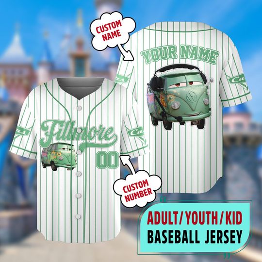 Discover Custom Cars Fillmore Baseball Jersey, Custom Cars Jersey Team, Personalized Cars Jersey, Cars Baseball Team Outfit, Cars Land Tee