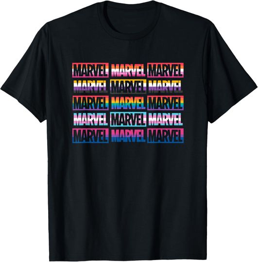 Discover Marvel Pride Flag Logo Colours of the Rainbow T-Shirt, Gift For Fans