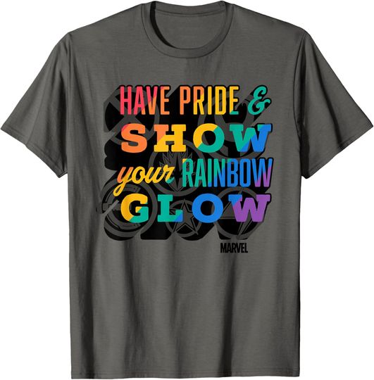 Discover Marvel Pride Rainbow Have Pride & Show Your Rainbow Glow T-Shirt, Gift For Fans