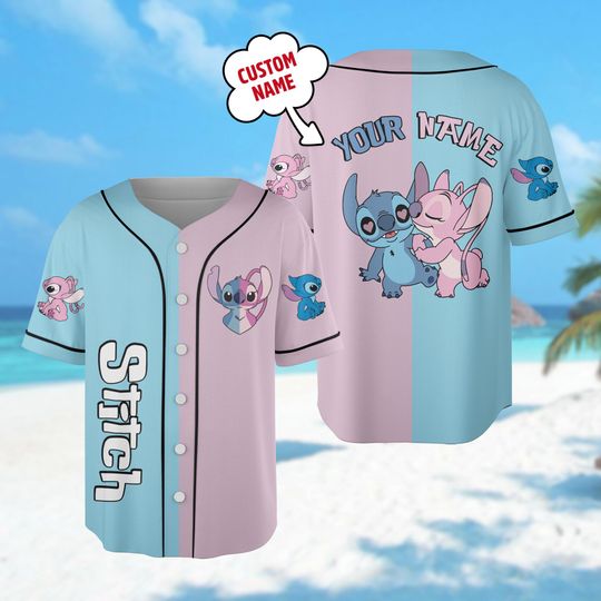 Discover Custom Monster Baseball Jersey, Blue Dog Couple Baseball Jersey, Cartoon Jersey Shirt, Movie Jersey, Magic Kingdom Family Trip Gift