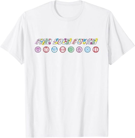 Discover Marvel Avengers Find Your Power Pastel Rainbow T-Shirt, Gift For Fans