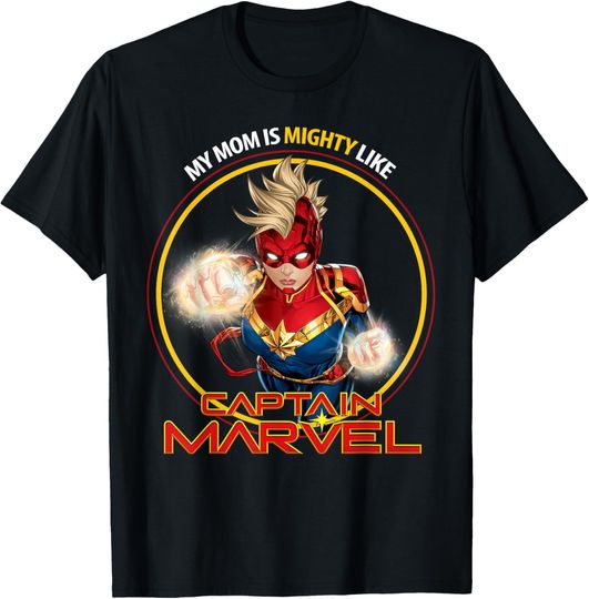 Marvel My Mom is Mighty Like Captain Marvel T-Shirt, Gift For Fans