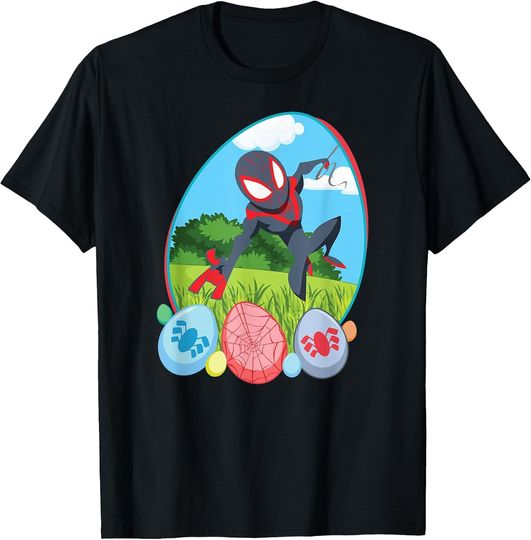 Marvel Spider-Man Miles Morales Easter Egg Hunt Holiday T-Shirt, Gift For Fans