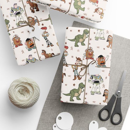 Discover Toy Story Wrapping Paper | Pixar Gift Wrap for Kids | Buzz & Woody Christmas Paper | Toy Story Birthday Wrap | Boys Gift Wrap Sheets