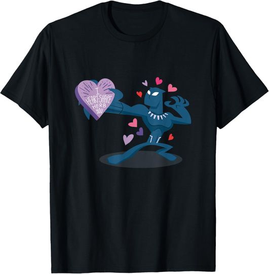 Discover Marvel Black Panther I Heart-Shape Herb You Valentine’s Day T-Shirt, Gift For Fans