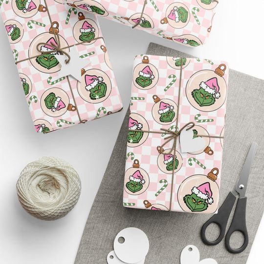 Discover funny character Christmas Wrapping Paper | Pink funny character Gift Wrap | Funny funny character Wrapping Paper | funny character Theme Xmas Paper | Pink Christmas Gift Wrap