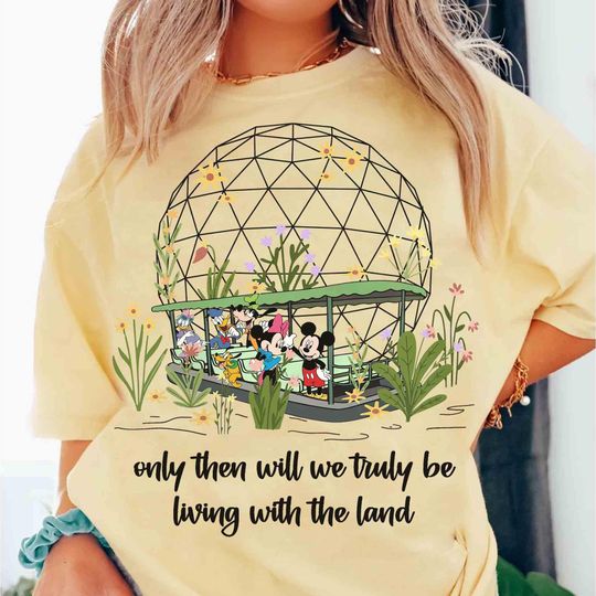 Discover Retro Disney Epcot Center Living With The Land T-shirt, Disney Mickey & Friends Theme Park Tee , Disneyland Magic Kingdom Family Trip