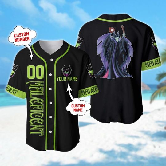 Discover Custom Name & Number Villains Women Character Baseball Jersey, Sleeping Princess Beauty Jersey, Villains Shirt, Mother's Day Gift
