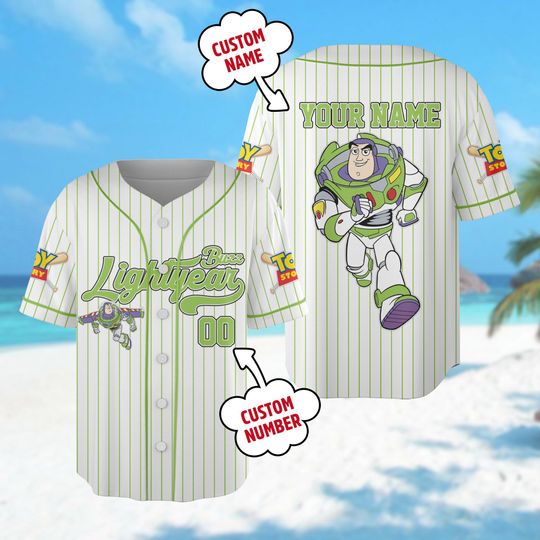 Discover Custom Toy Story Buzz Lightyear Baseball, Buzz Lightyear Baseball Jersey Team Outfit, Cute Pixar Toy Story Gift For Fan, Magic Kingdom Shirt