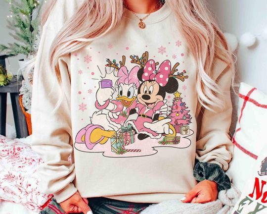 Discover Daisy and Minnie Besties Reindeer Pink Christmas Light, Disney Mickey's Very Merry Xmas Matching
