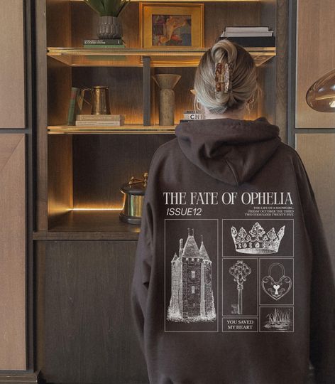Discover Shakespeare The Fate of Ophelia Hoodie Hamlet Keep it 100 TS Inspired In My Showgirl Era Pearls Concert Outfit Millais Painting Saved Heart