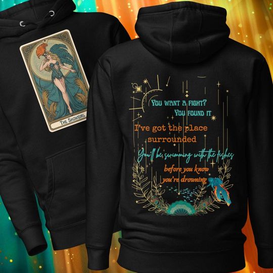 Discover Taylorr Swifts Father Figure lyric Hoodie, You Want a Fight You Found It,  Life of a showgirl Era Tarot Card,  TLOAS Hoodie, Sweatshirt