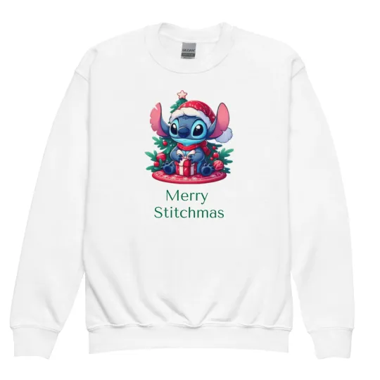 Discover Stitch Christmas Sweatshirt Teen Unisex Disney