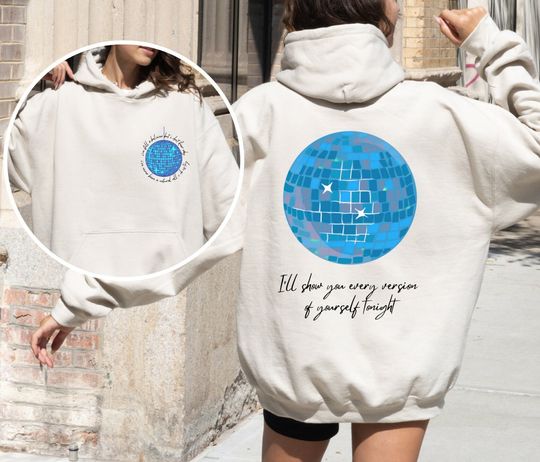 Mirrorball Folklore Unisex Hoodie Sweatshirt Blue | Folklore Sweatshirt, Eras Concert Sweatshirt, Taylorr Fan Gift, Gift For Girlfriend Kids
