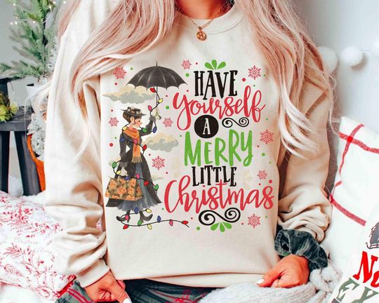 Discover Have Yourself a Merry Little Christmas Mary Poppins T-shirt, Disney Mickey's Very Merry Xmas Light Tee, Disneyland Vacation Family Gift