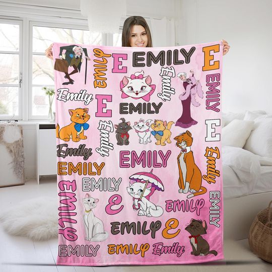 Discover Personalized Watercolor Disney The Aristocats Blanket, Aristocats Marie Toulouse Berlioz Cat Lovers, Life Is Better With A Cat SK2317