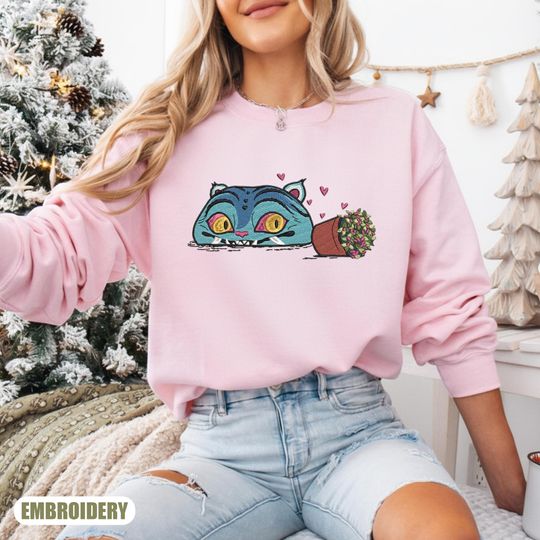 Kpop Demon Hunters Tiger Embroidered Sweatshirt, Cute Derpy Demon Tiger Sweatshirt, Huntrix Fan Gift