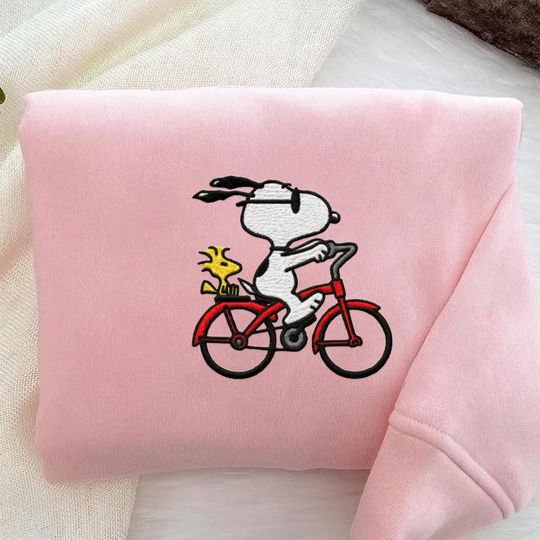 Discover Christmas Snoopy Embroidered Sweatshirt, Christmas Cartoon Dog Shirt, Holiday Season Shirt,  Peanuts Cartoon Shirt, Christmas Tree Shirt