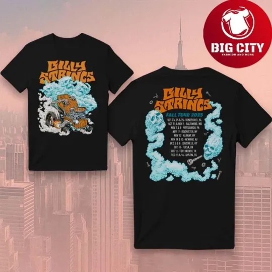 Discover Billy Strings Fall Tour Hot Rod 2025 New Two Sided Shirt