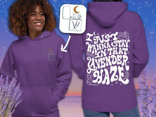 Discover Lavender Haze 2 Sided Hoodie | taylorr version Midnights Embroidered Hoodie | Taylorr Merch Unisex Hoodie
