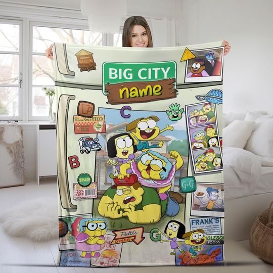 Big City Greens Blanket Custom Name Blanket, Personalized Tapestry Birthday Gift
