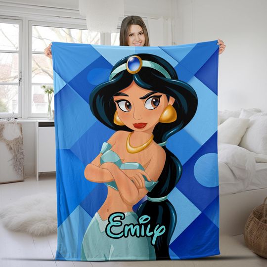 Discover Blanket Aladdin Custom Name Blanket, Throw Blanket Christmas Gift For Friends Winter Blanket SKZD44