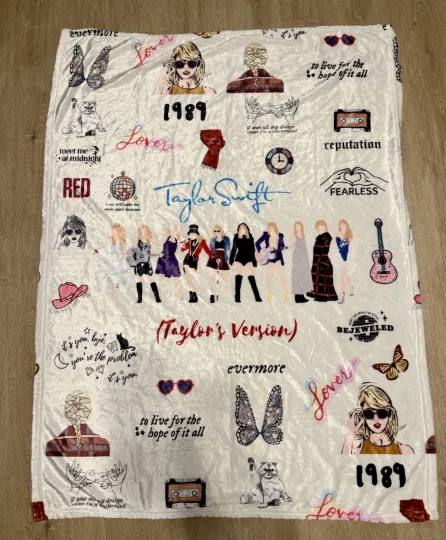 Discover Taylorr Swifts 'The Eras' Tour Collectors Fleece Blanket 36x58