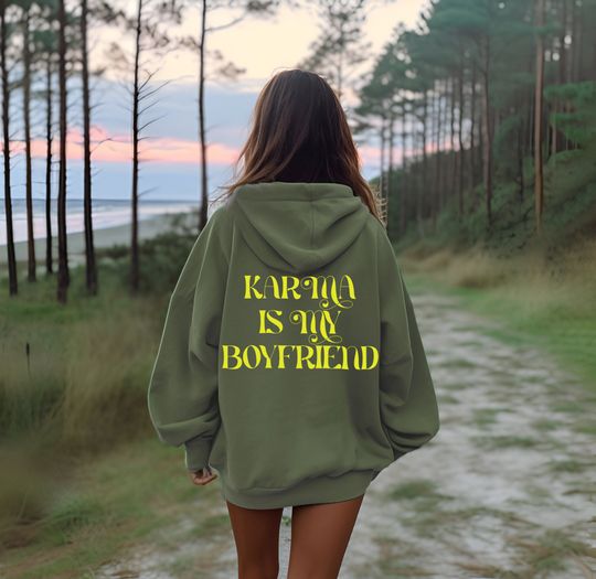 Taylorr Swifts KARMA Is My BOYFRIEND Unisex Hoodie, taylorr version Gift, Swifty Sweatshirt, Cat Hoodie