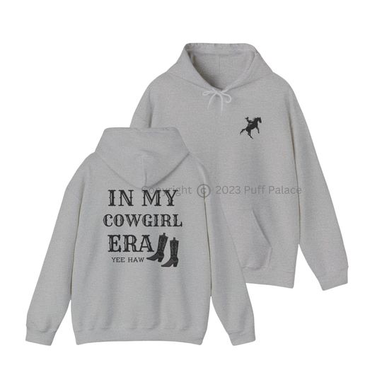 In My Cowgirl Era Yeehaw Hoodie | Country Cowboy Boots Fashion Gift For Woman | Cowgirl Horse Western Theme Merch Shirt