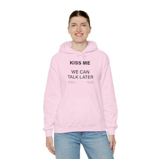 Discover Kiss Me I Need You Hoodie - Double Sided Emotional Streetwear