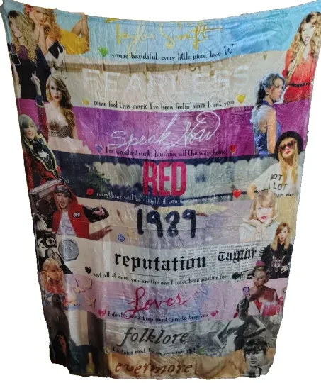 Taylorr Swifts Fleece Throw Blanket