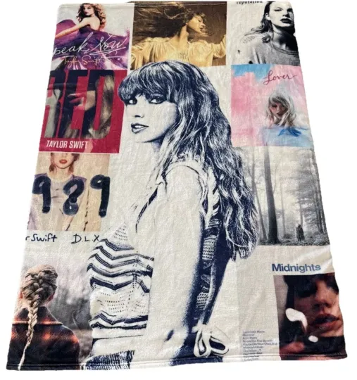 Taylorr Swifts Fleece Blanket Throw Album Backdrop Super Soft