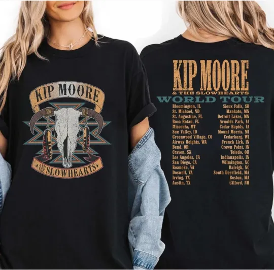 Discover Kip Moore And The Slowhearts World Tour 2025 T-Shirt