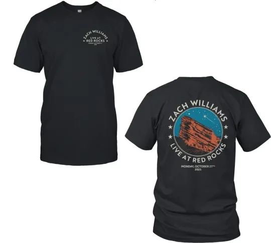 Discover Zach Williams Red Rocks Amphitheatre CO Oct 27 2025 T-Shirt