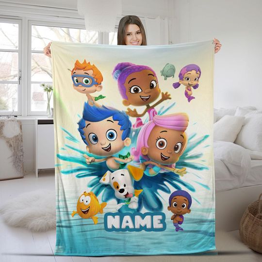 Discover Custom Bubble Guppies Blanket, Bubble Guppies Blanket, Bubble Guppies Characters Gifts, Birthday Gifts UM5P10