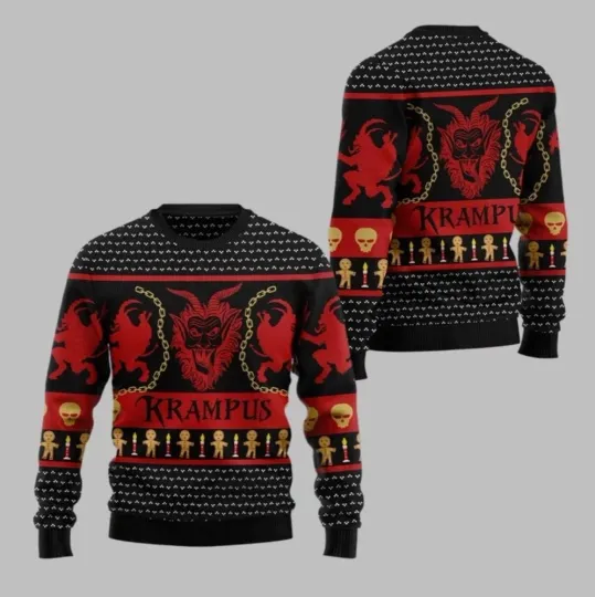 2025 Christmas Krampus Ugly Sweater Merry Xmas