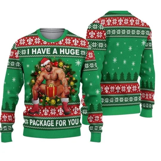 Discover Barry Woods Ugly Christmas Sweater I Have a Huge Package Xmas Sweatshirt
